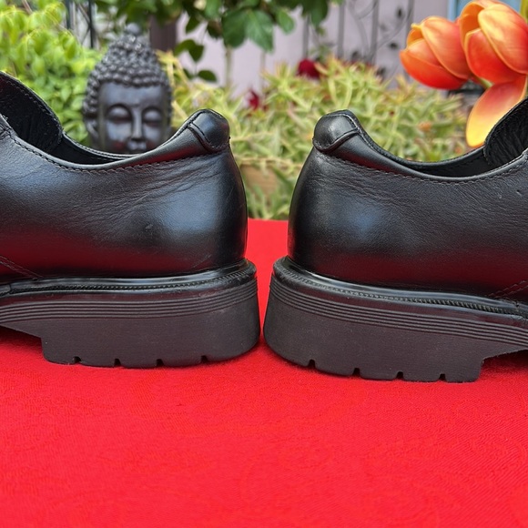 🏴 Dr. Martens MIE Mono Black Monk Strap Vintage Loafers UK 7 - Picture 8 of 17